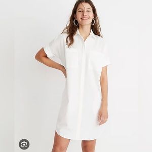 Madewell cream shirt dress